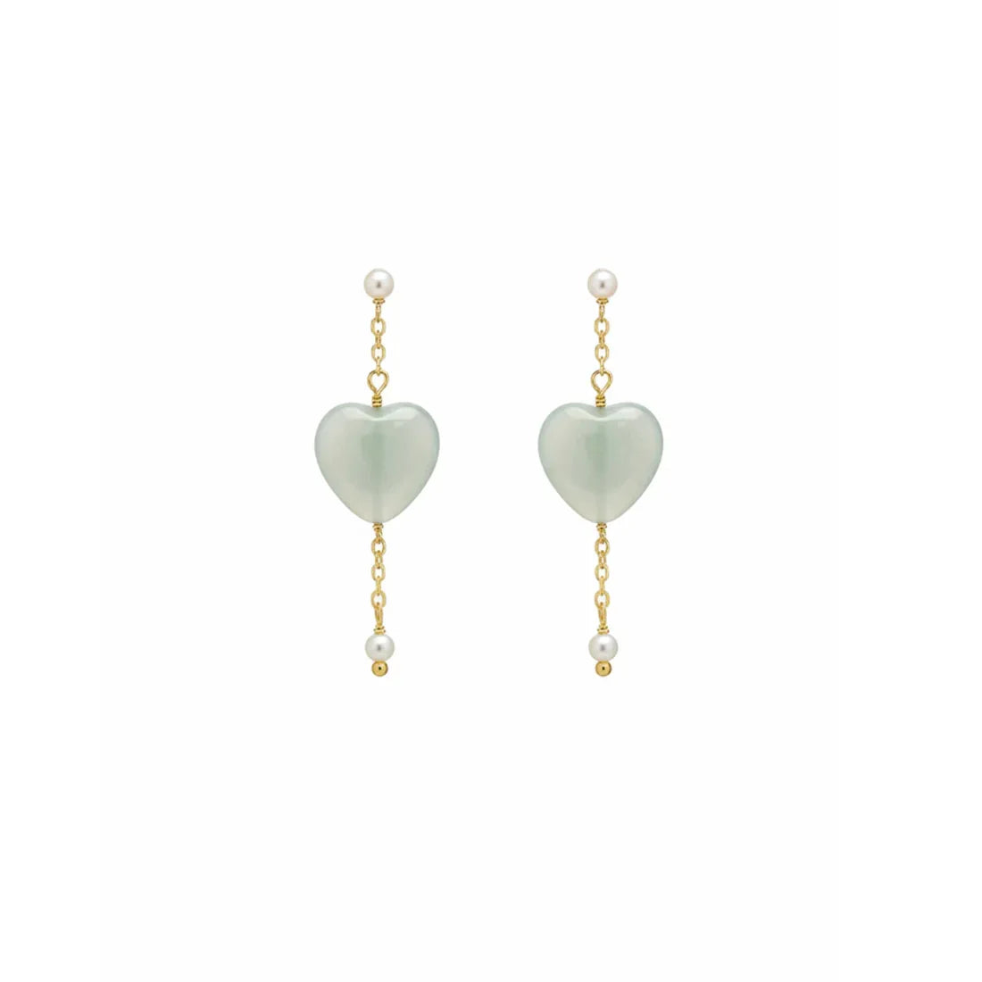 Hultquist Aura Heart Aventurine Øreringe – 05924G