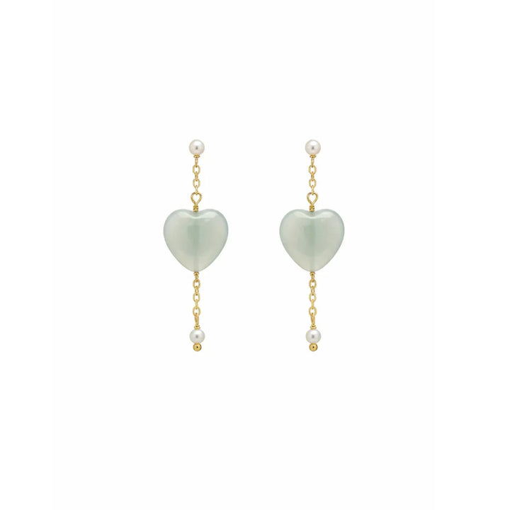 Hultquist Aura Heart Aventurine Øreringe – 05924G