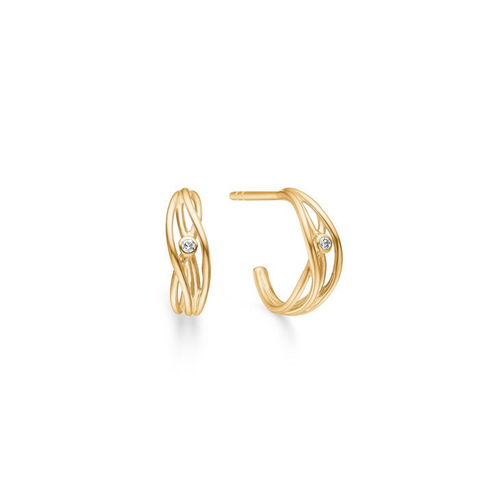 Mads Z Diamond Nest Creol I 14kt Guld Og Diamanter – 1511095
