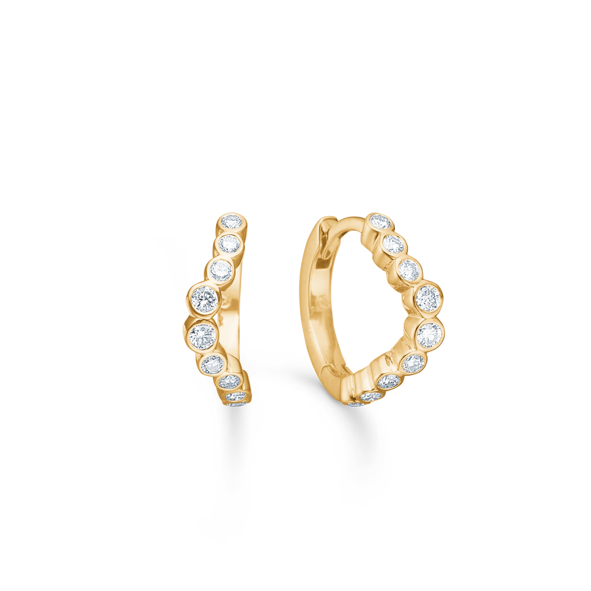 Mads Z Freya Creoler i 14 kt. Guld med 0,20 ct. Diamanter – 1511178
