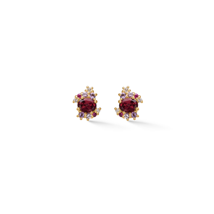 Mads Z Four Seasons Autumn Petite Granat Øreringe i 14 kt. Guld – 1516028