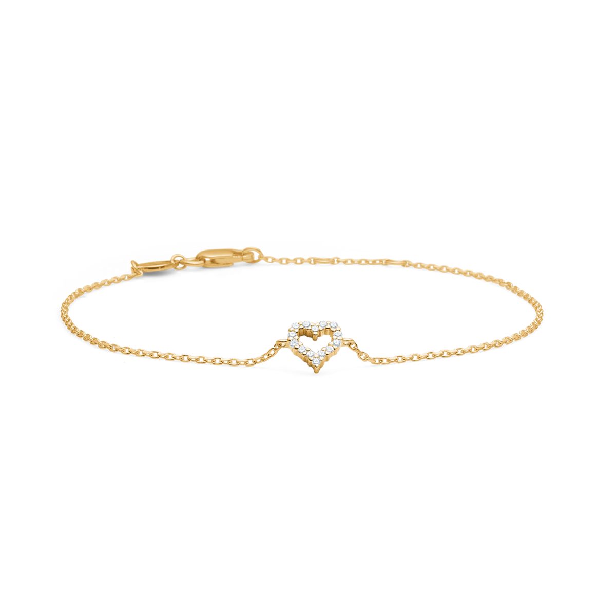 Mads Z Tender Heart Armbånd i 14 kt. Guld med Diamanter – 1551307