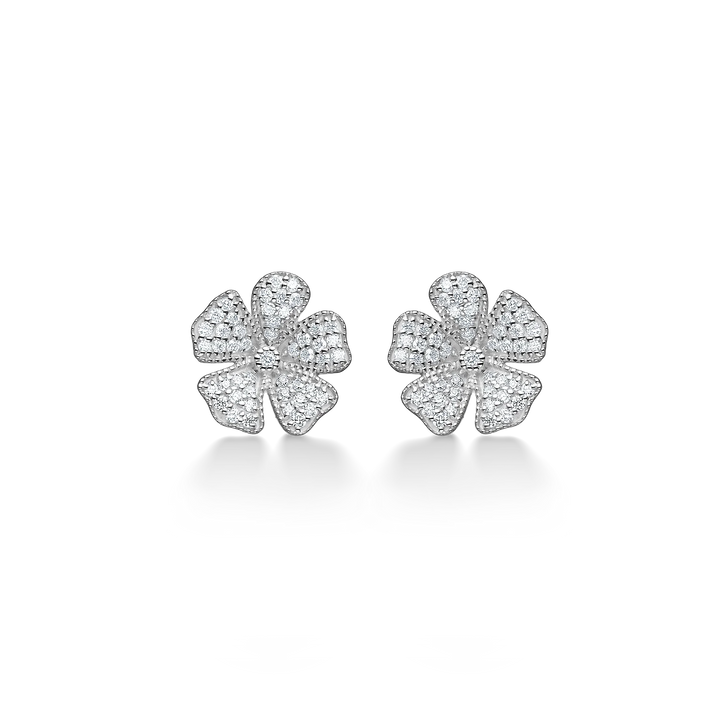 Mads Z Fleur Sølv Ørestikker - 10 mm – produktbillede 2