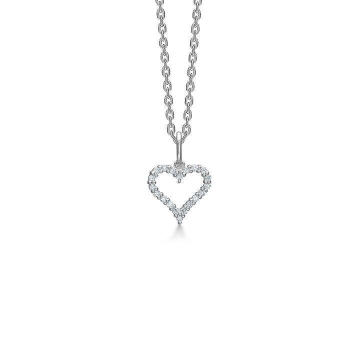 Mads Z Tender Heart Sølv Halskæde med Zirkonia - 9 mm – 2127312