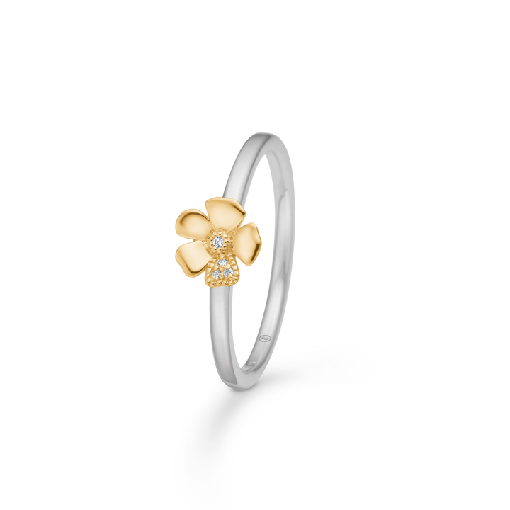 Mads Z Fleur Ring i Sølv og Guld med Diamanter – 2141108-001