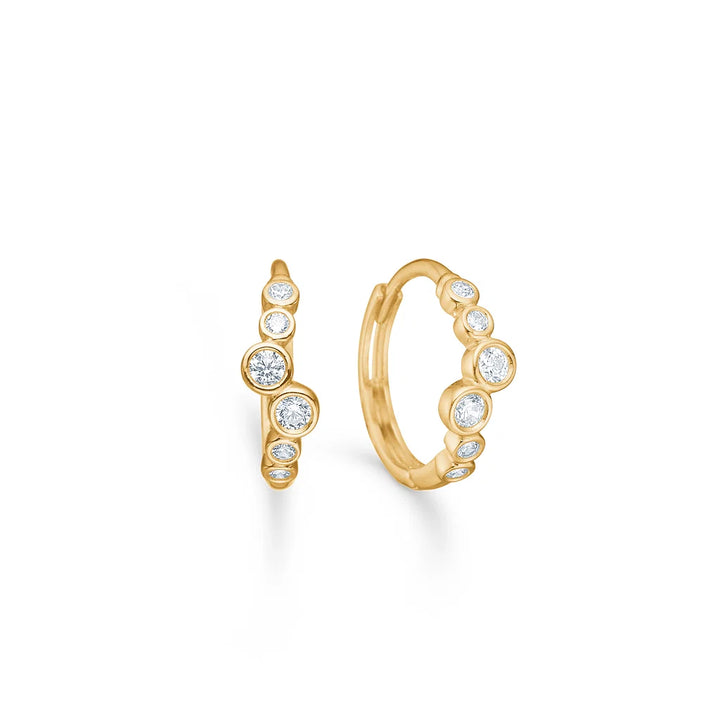 Mads Z Flux Creoler i 8 kt. Guld m. Zirkonia – 3317088