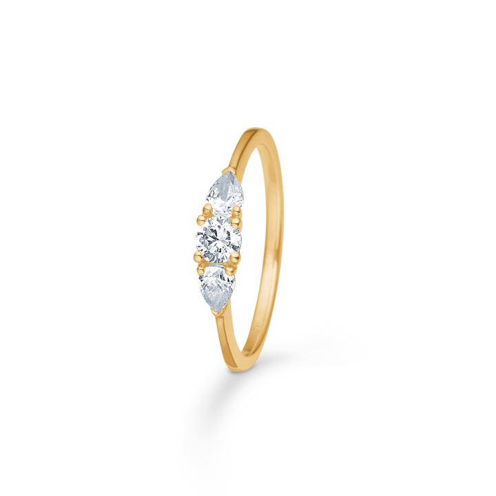 Mads Z Solis Shine Ring i 8 kt. guld m. Zirkonia – 3347066-001
