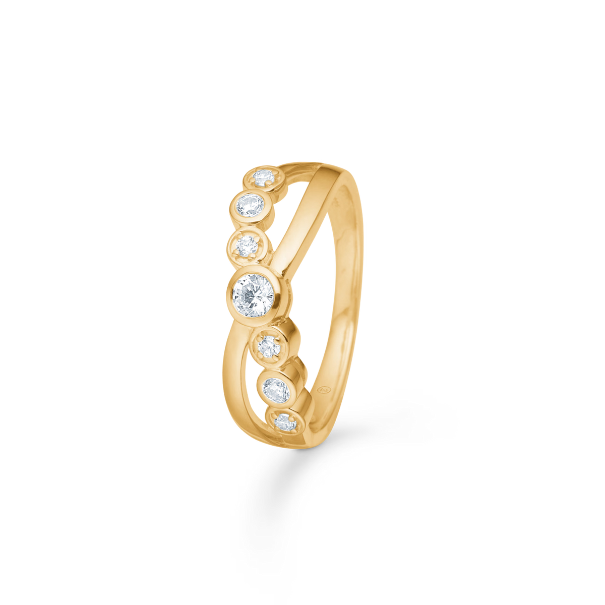 Mads Z Solis Flow Ring i 8 kt. guld m. Zirkonia – 3347069-001