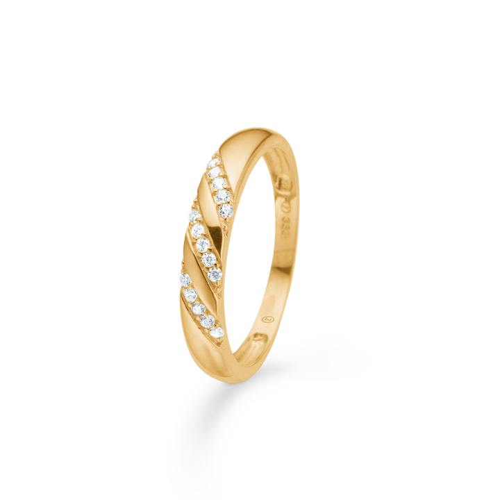 Mads Z Stardust Ring i 8 kt. guld m. Zirkonia – 3347078-001