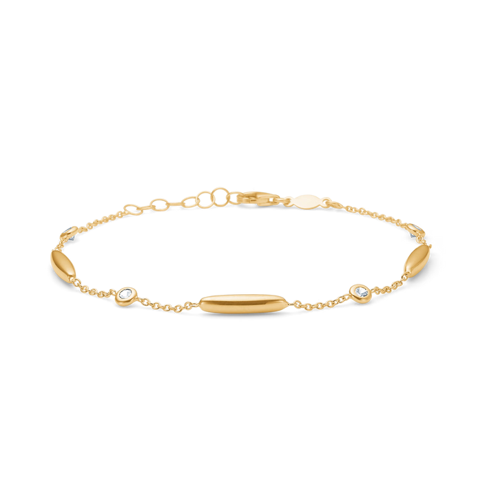 Mads Z Linera Armbånd i 8 kt. guld m. Zirkonia – 3357055