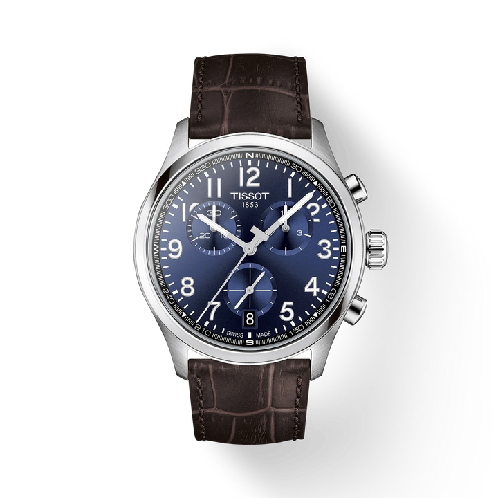 TISSOT CHRONO L 42MM – BRUN LÆDERREM / BLÅ URSKIVE – T1164171604200