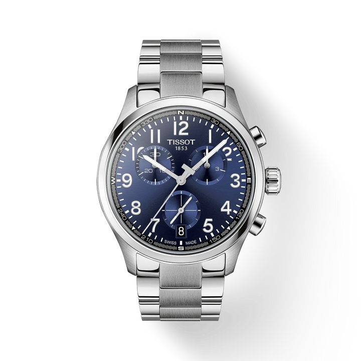 TISSOT CHRONO L 42MM – STÅLLÆNKE / BLÅ URSKIVE – T1164171104200
