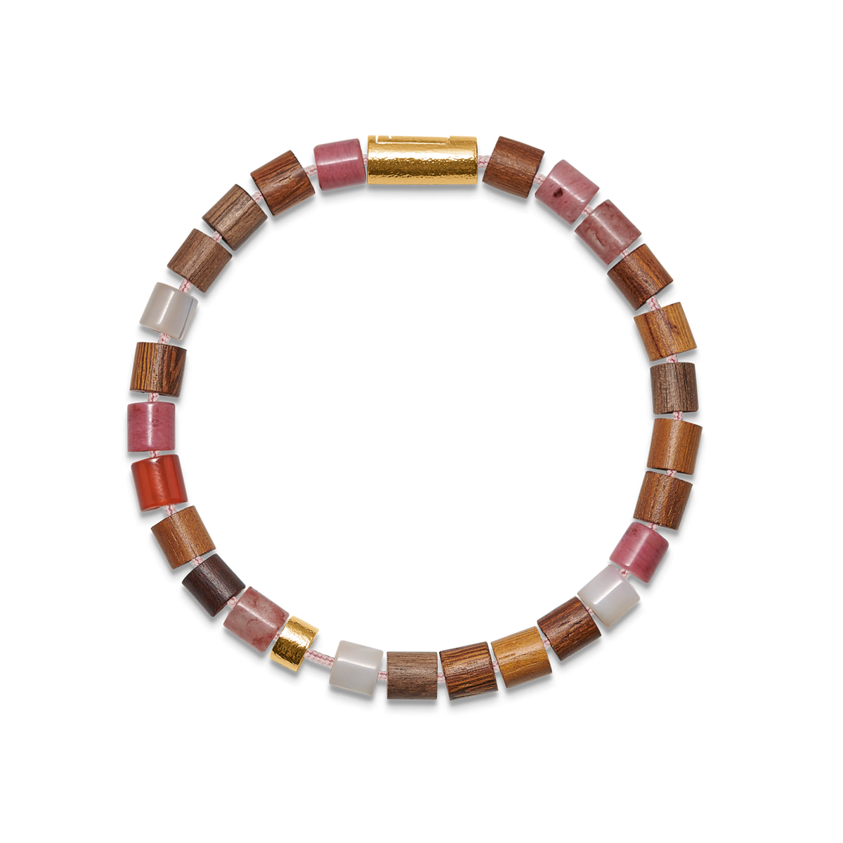 Mads Z Black Sun Summer Bay Armbånd - Cherry Quartz Forgyldte – 5759010-001