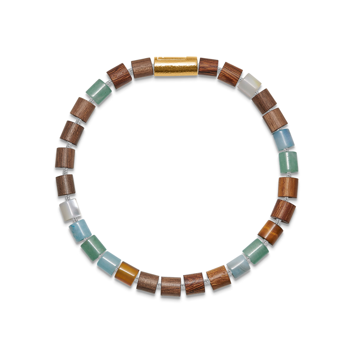Mads Z Black Sun Blue Bay Armbånd - Ædelsten & Træperler – 5759012-001