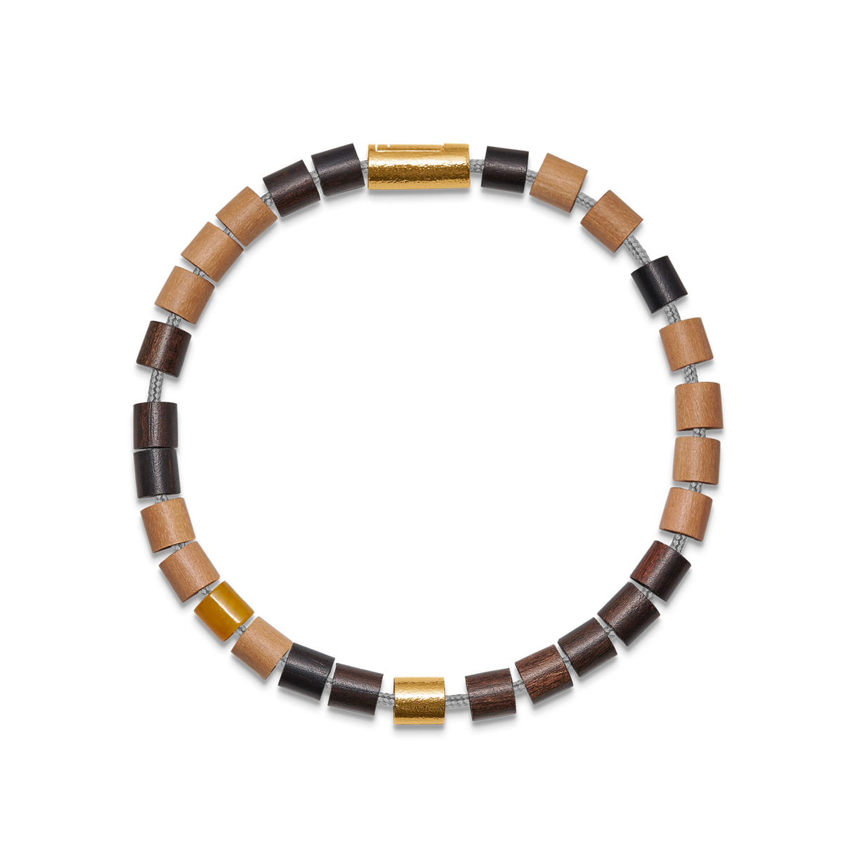 Mads Z Black Sun Yellow Bay Armbånd - Gul jade & Forgyldte – 5759018-001