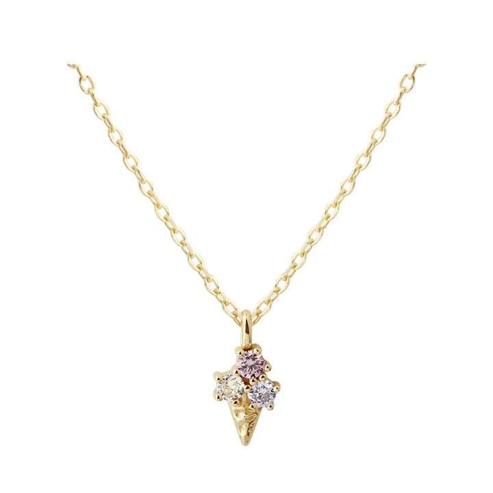 Aqua Dulce Frozen Halskæde - Forgyldt Sølv – 6921