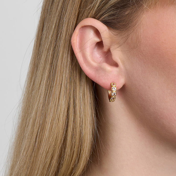 Studio Z Elera Hoops Large – Forgyldt Sterlingsølv m. Zirkonia – 7217957