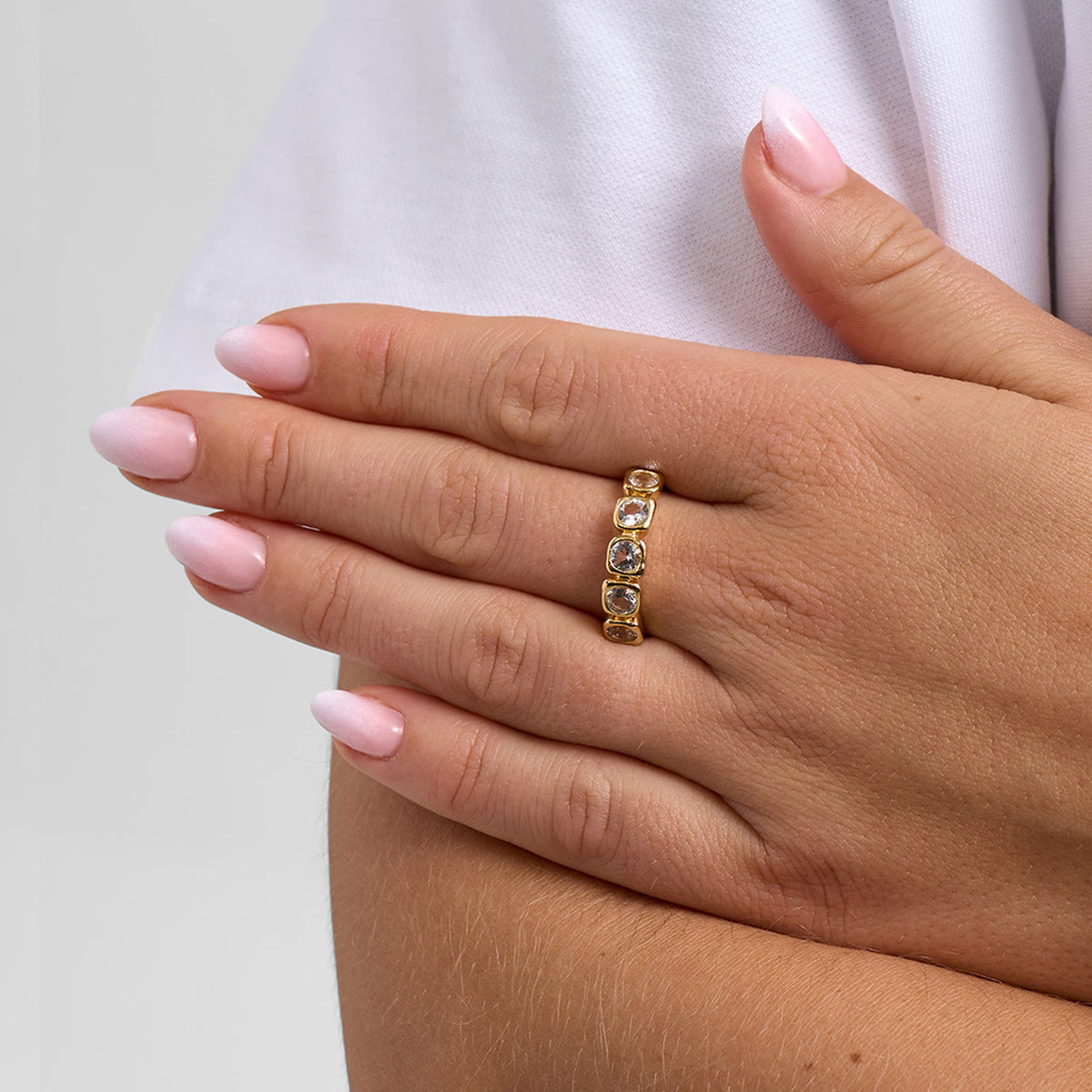 Studio Z Elera Ring Large – Forgyldt Sterlingsølv m. Zirkonia – 7247956-001