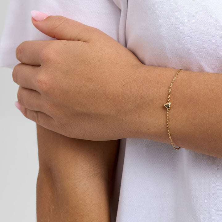 Studio Z Amour Heart - Hjerte Armbånd i Forgyldt Sterlingsølv – produktbillede 2