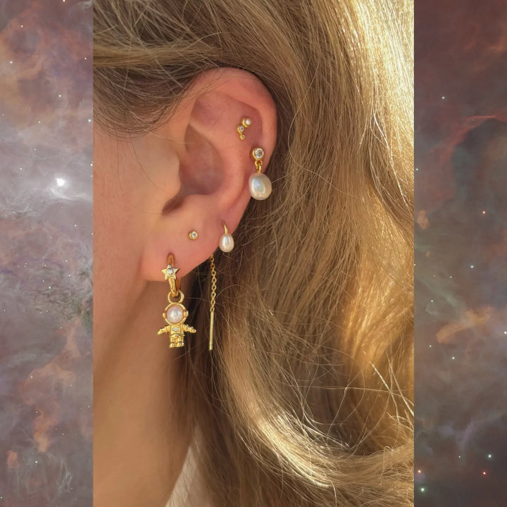 The Earring Shop Cosmo Small Hook Threader Single Ørering – produktbillede 2