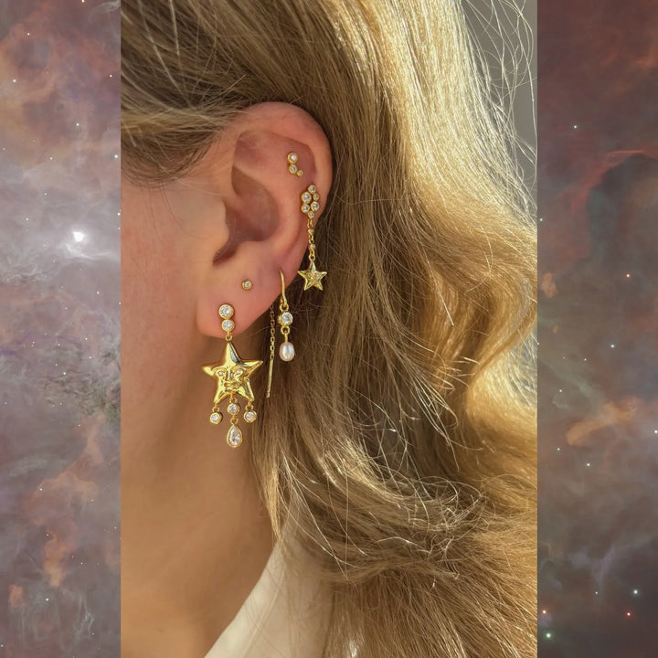 The Earring Shop Cosmic Small Hook Threader Single Ørering – produktbillede 2