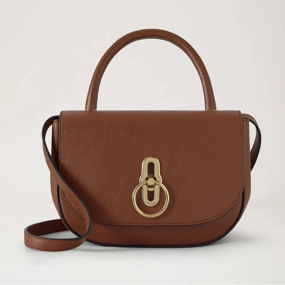Mulberry Small Amberley Top Handle Oak Supple Smooth Leather – HH0096/771G110
