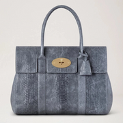 Mulberry Heritage Bayswater Waxed Snake Foggy Grey 