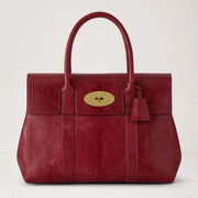 Mulberry Bayswater Apple Red vahatulla käärmekuviolla 
