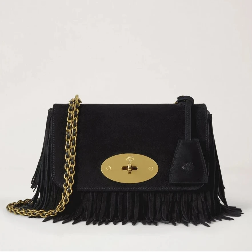 Mulberry Lily Black Suede Fringing – HH0211/047A100