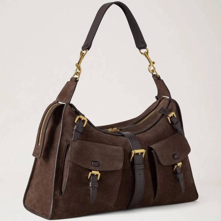 Mulberry Roxanne Shoulder Bag Chocolate Suede – produktbillede 2