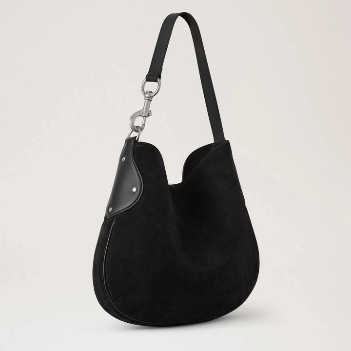Mulberry Hackney Shoulder Bag Black Suede – HH9956/047A100