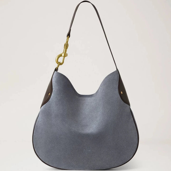 Mulberry Hackney Shoulder Bag Suede Foggy Grey – HH9956/047D117
