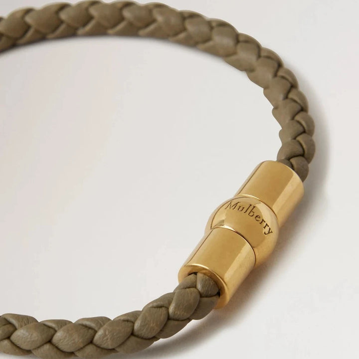 Mulberry Iris Bracelet Linen Green Heavy Grain – produktbillede 2