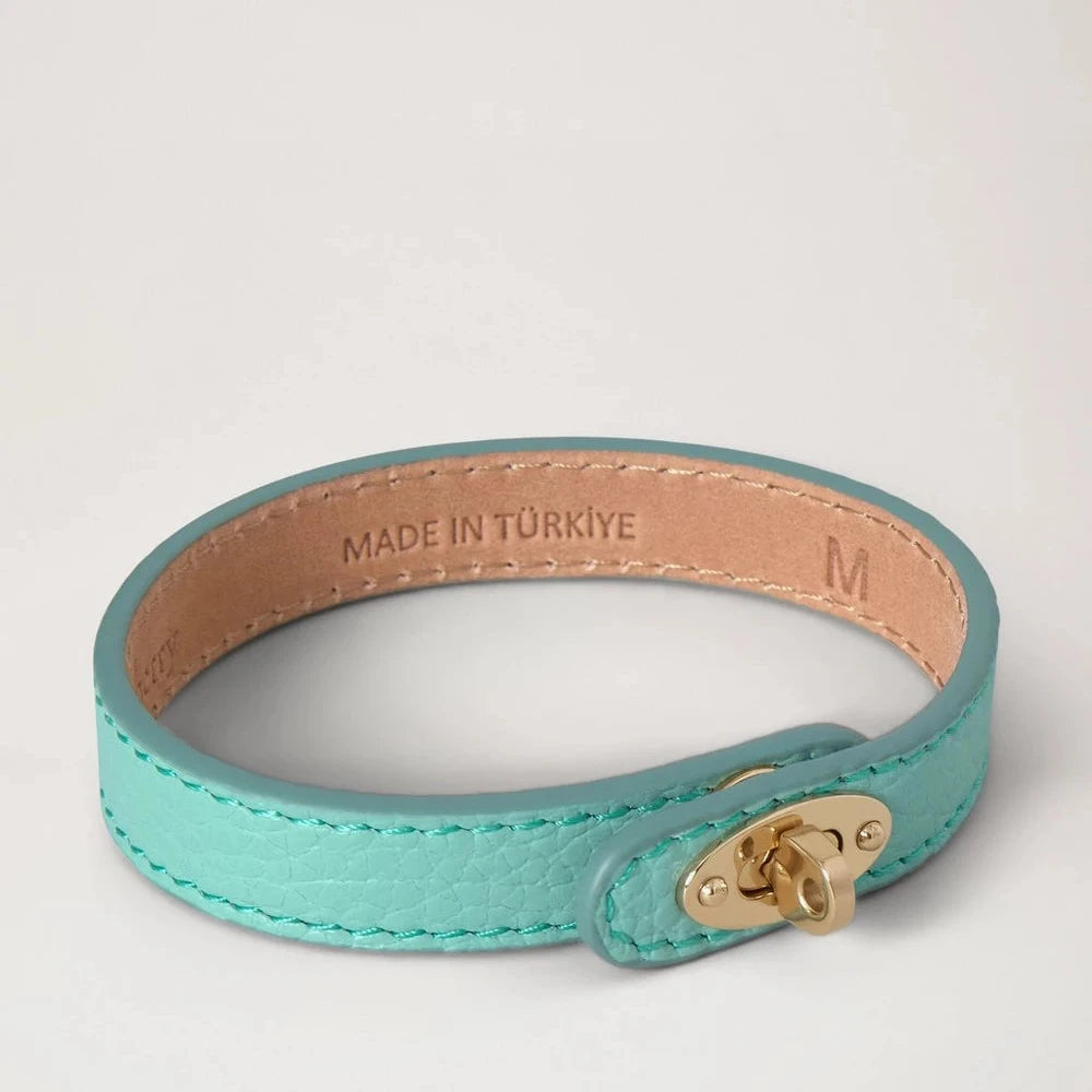Mulberry Bayswater Thin Bracelet Marina Blue Small Classic Grain & Brass – QB2390/205T629-001