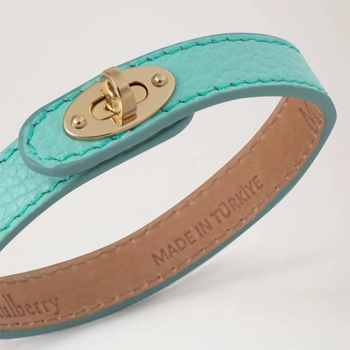 Mulberry Bayswater Thin Bracelet Marina Blue Small Classic Grain & Brass – produktbillede 2