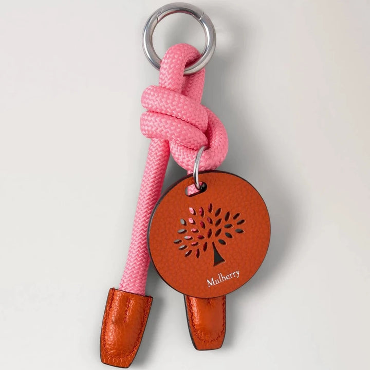Mulberry Rope Keyring Pink & Coral Orange Mixed Material – RK6021/000Z115