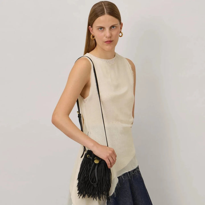 Mulberry Mini Drawstring Bucket Suede Fringing – produktbillede 2