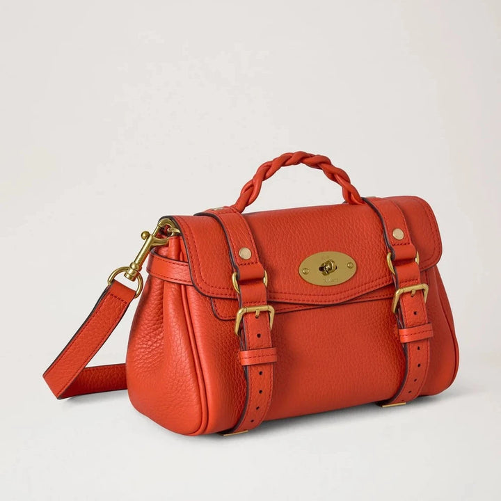 Mulberry Mini Alexa Heavy Grain Coral Orange – produktbillede 2