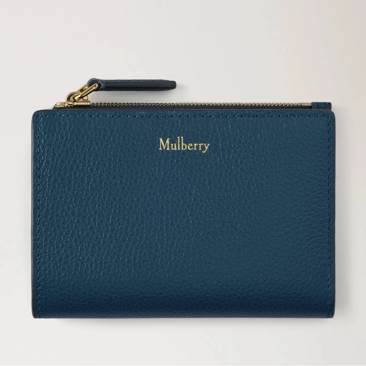 Mulberry Continental Bifold Zipped Wallet Out of the Blue Small Classic Grain – RL8045/205U939
