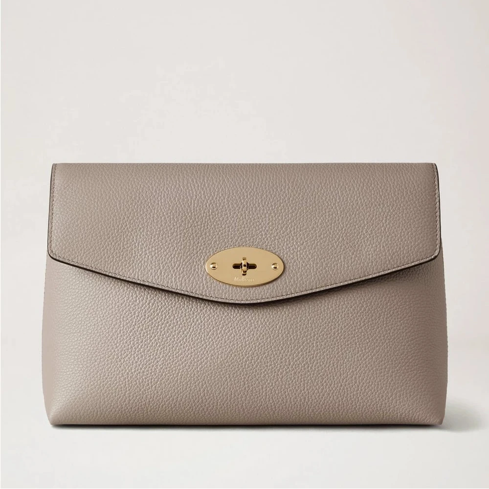 Mulberry Large Darley Cosmetic Pouch Cashmere Taupe Small Classic Grain – RL8849/205F924