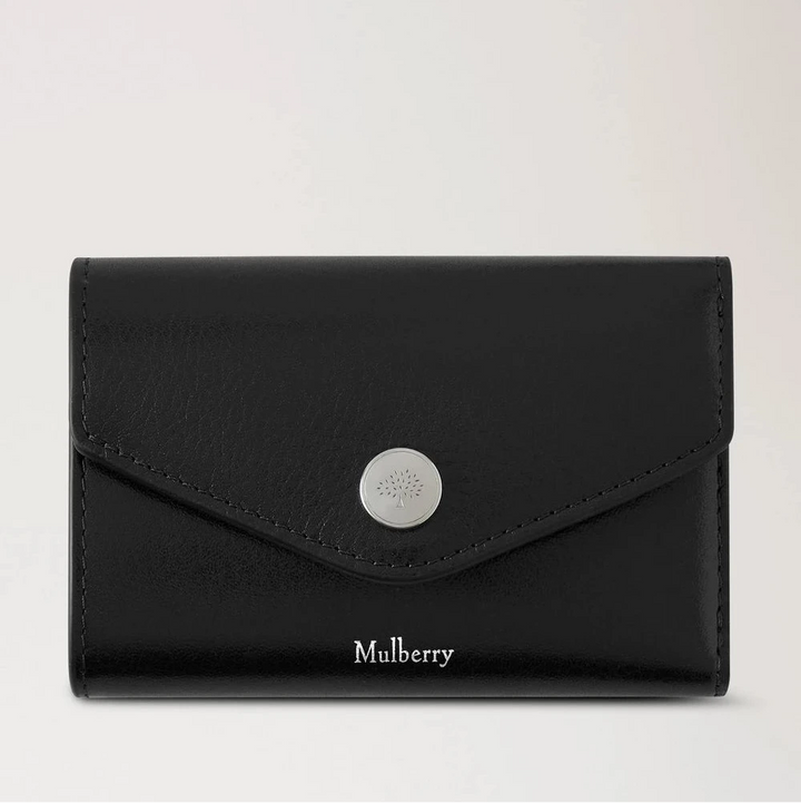 Mulberry Folded Multi-Card Wallet Black High Shine Leather – RL9034/748A100