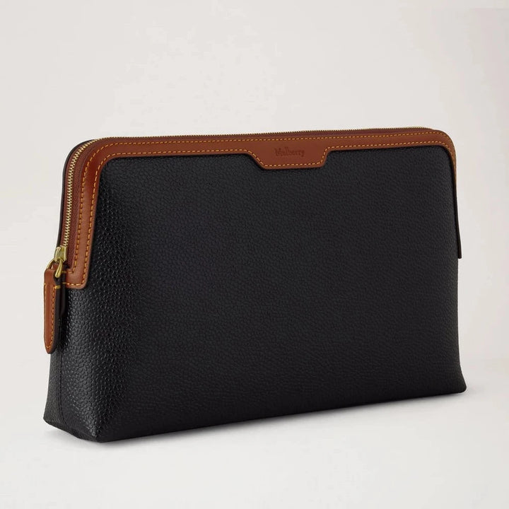 Mulberry Medium Cosmetic Pouch Scotchgrain Black-Cognac – RL9061/127A340