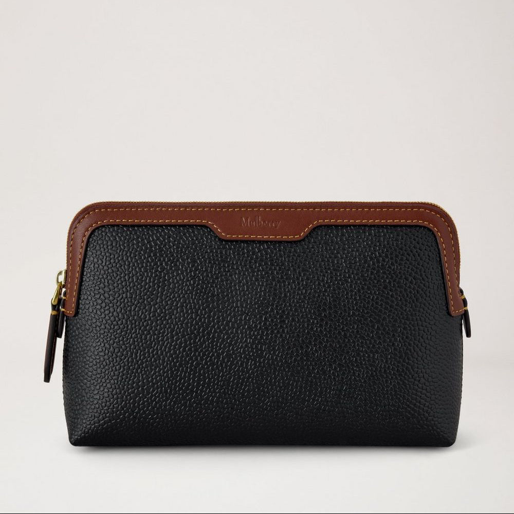 Mulberry Small Cosmetic Pouch Scotchgrain Black Cognac – RL9062/127A340