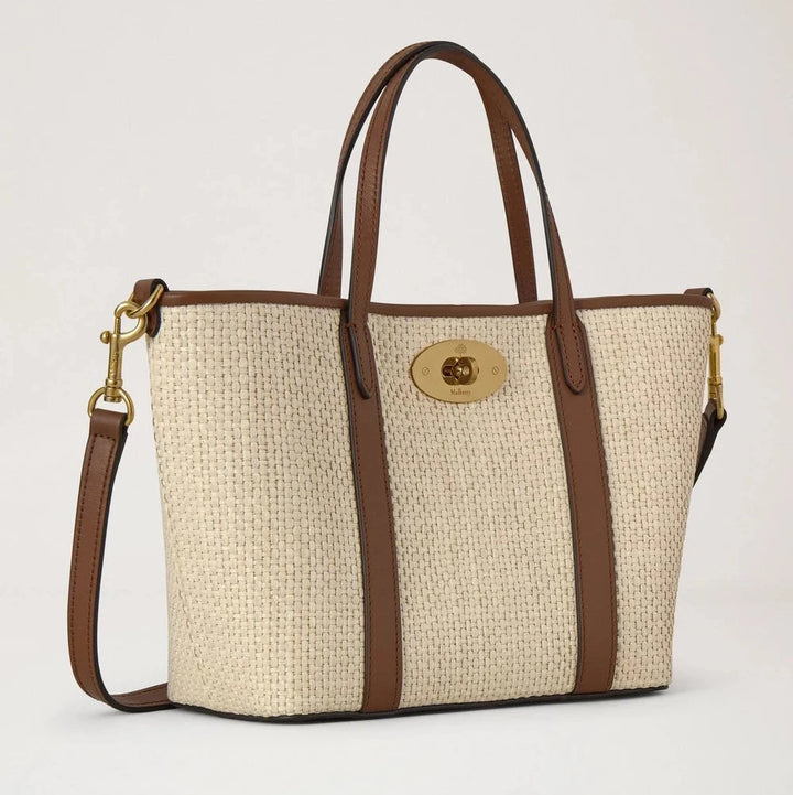 Mulberry Mini Bayswater Tote Ecru & Bright Oak Raffia – produktbillede 2