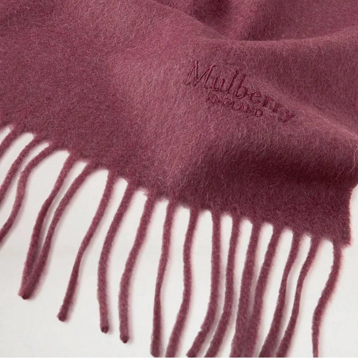 Mulberry Cashmere Scarf - Black Cherry Cashmere – produktbillede 2