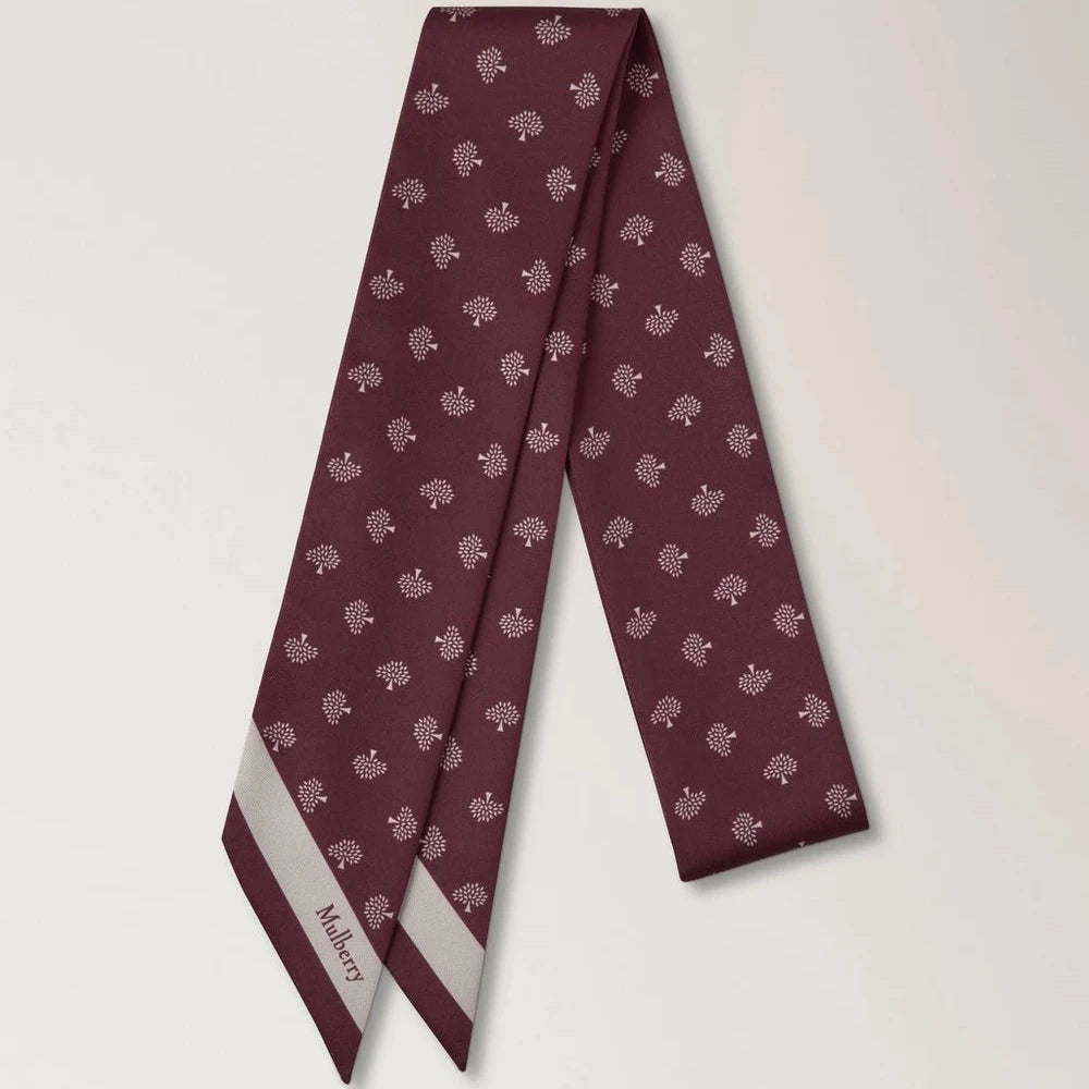 Mulberry Skinny Scarf - Mulberry Tree Black Cherry Recycled Polyester – VS4774/984K560