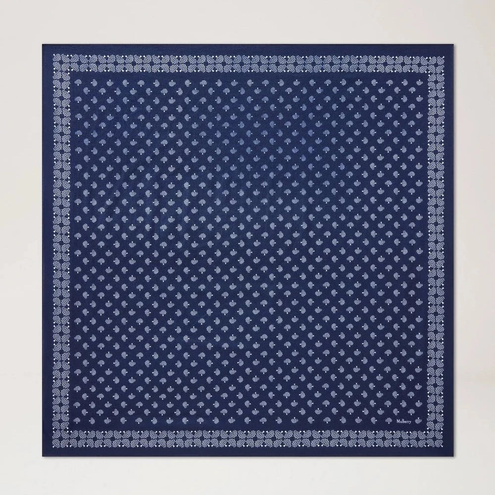 Mulberry Small Square Scarf - Mulberry Tree Night Sky Cotton – VS4902/192U888