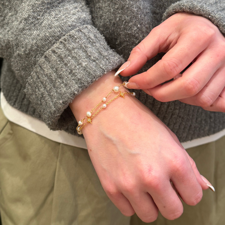 Alura Ocean Armbånd med Ferskvandsperler – produktbillede 2