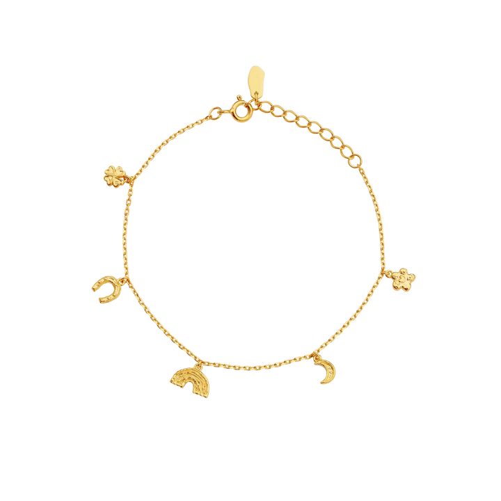 Maanesten Lucky Charm Forgyldt Armbånd – 8700A