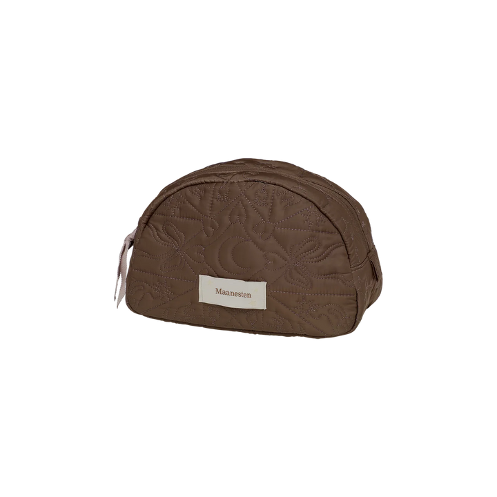 Maanesten Makeup Taske Medium Brown – Quiltet Makeuppung – produktbillede 2